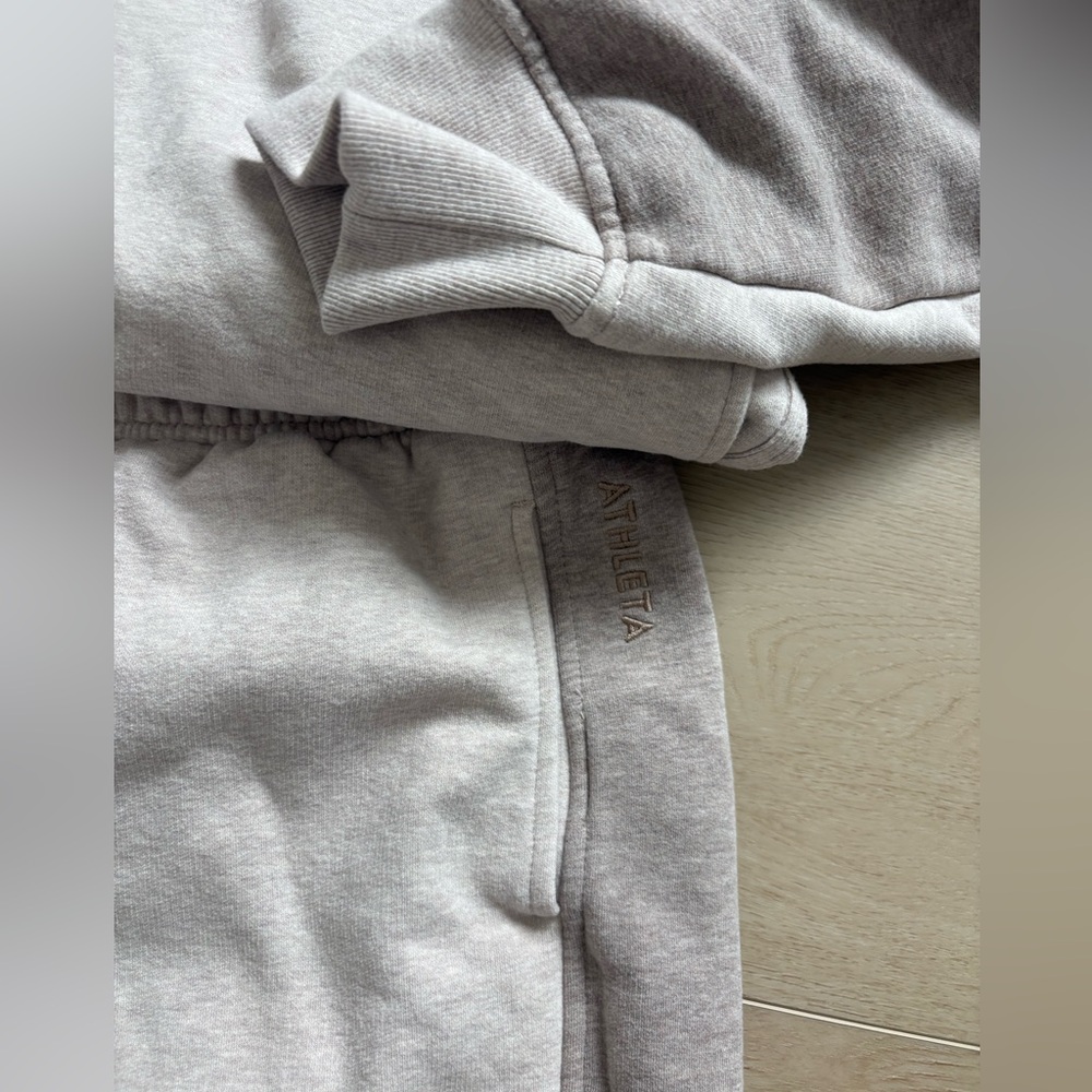 2 pc set* Athleta wide leg & 1/4 zip set, forever fleece, both XS - Picture 6 of 7